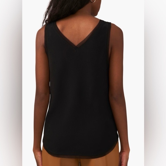 HALOGEN Black Raw Edge Tank Size Small - Picture 2 of 7